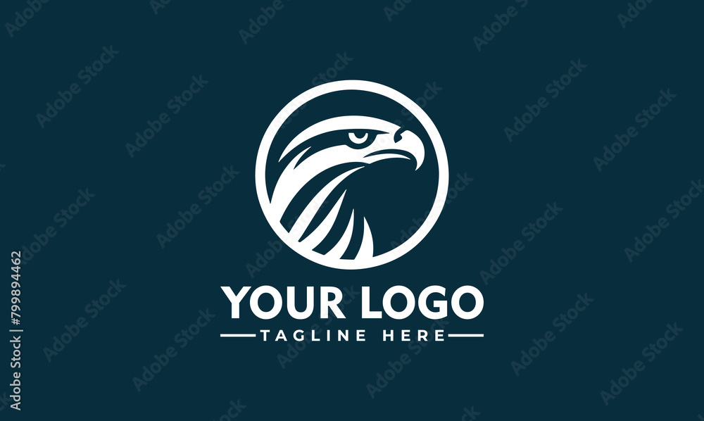 Head Eagle Vector logo Hawk emblem design editable for your business. Vector illustration