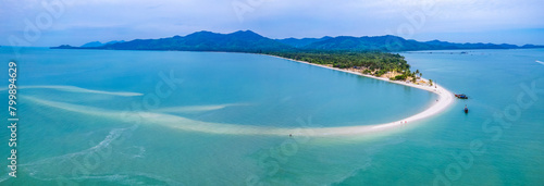 Aerial view of Laem Haad Beach in koh yao yai, Phang Nga, Thailand photo