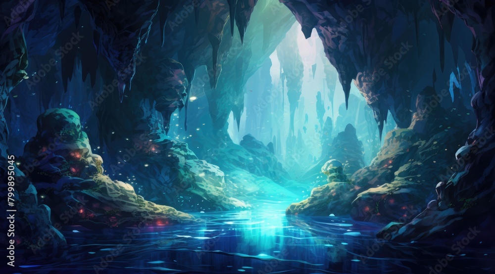 Enchanted Crystal Cave Illumination