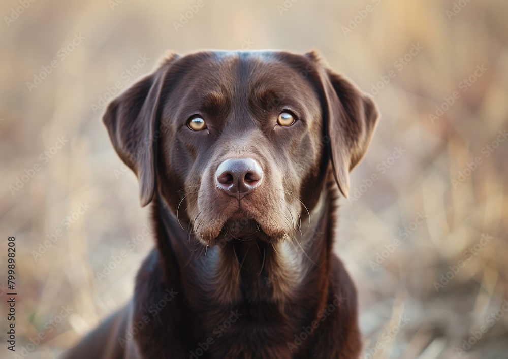 Close-up Portrait of Brown Labrador Retriever with Soulful Eyes Close-up Portrait of Brown Labrador Retriever with Soulful Eyes