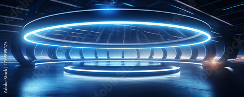 Abstract futuristic background a digital artwork of a dynamic futuristic tunnel illuminated with a radiant light for tech. Ensuring a high quality finish with no grunge or splashes.