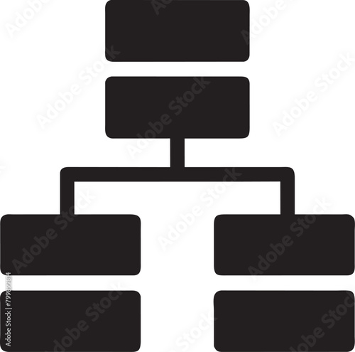 organization chart icon, pictogram