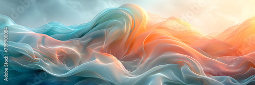Futuristic Digital Background with Swirling Shapes