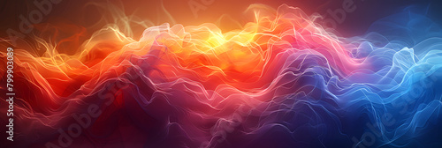 Futuristic Technology Illustration: Abstract Shapes and Gradient Transitions