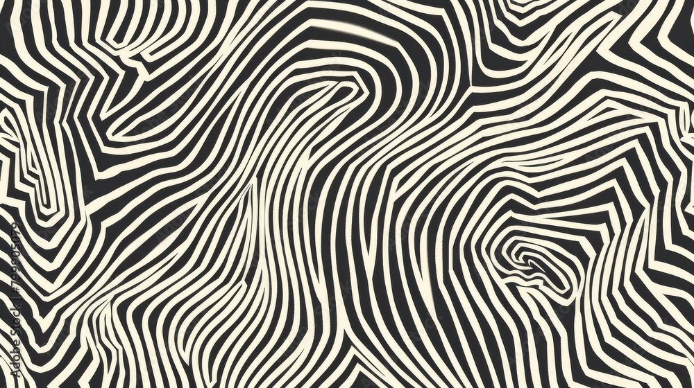 A mesmerizing black and white zebra stripe pattern