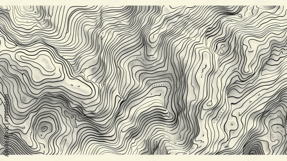 Fototapeta premium A mesmerizing sea of abstract contour lines