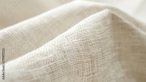 Close up of textured fabric with natural fibers