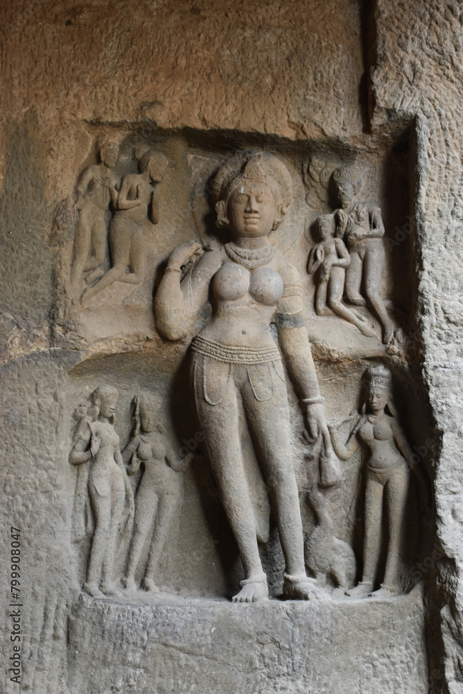 Carvings of Hindu god at Kailash Temple at the Ellora caves, Aurangabad (Maharashtra, India) Carvings of Hindu god at Kailash Temple at the Ellora caves, Aurangabad (Maharashtra, India)