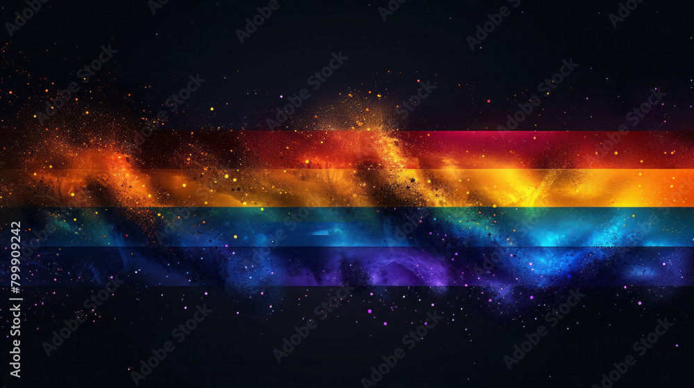 Vibrant Abstract Light Rays in Rainbow Colors