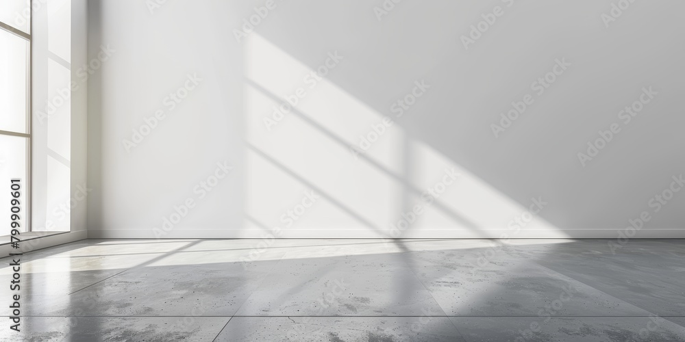 Empty room with shadows of window.Abstract white studio background for product presentation. Empty room with shadows of window.Abstract white studio background for product presentation.