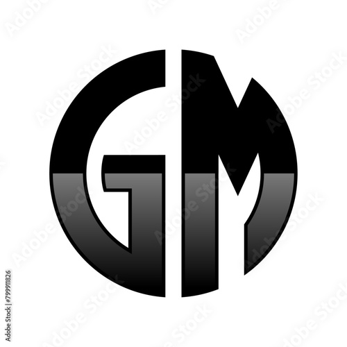 Initial GM Logo in a Cirle Shape