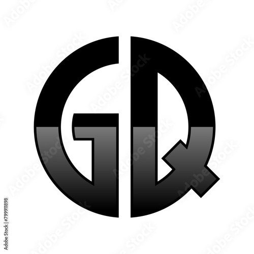 Initial GQ Logo in a Cirle Shape