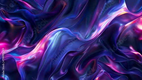 Abstract background of flowing silk-like material with vibrant purple, blue, and pink colors.