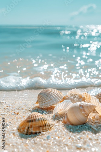 beach with seashells