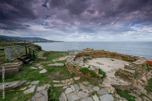 castro de Fazouro,  datado entre los siglos I y III d. C., Fazouro, término municipal de Foz, Provincia de Lugo, Galicia, Spain photo