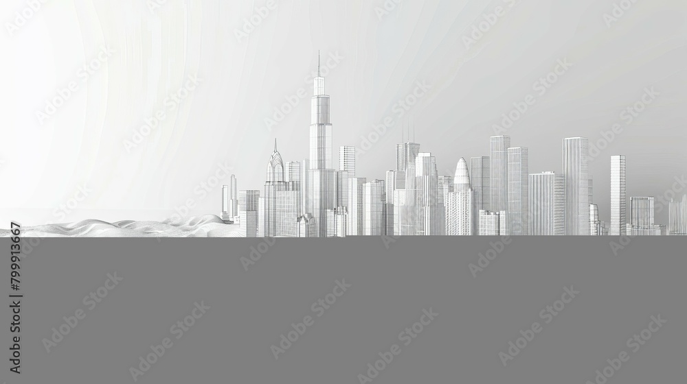 Fototapeta premium abstract city skyline