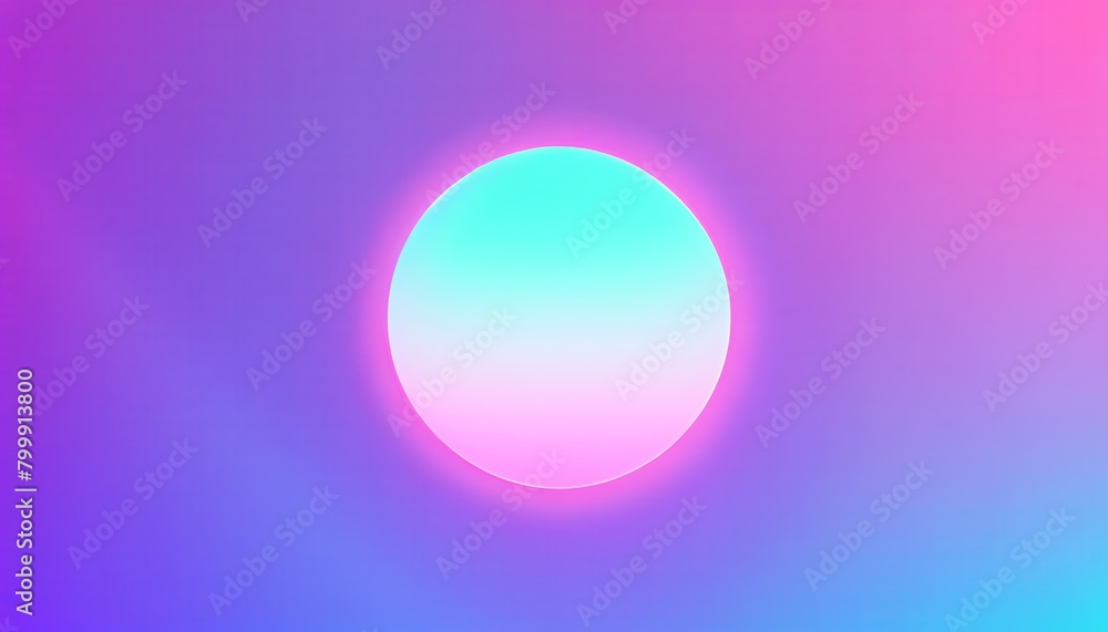 Pastel gradient from center abstract blurred, Circle shape with neon gradient border