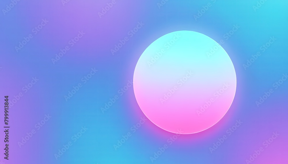 Pastel gradient from center abstract blurred, Circle shape with neon gradient border
