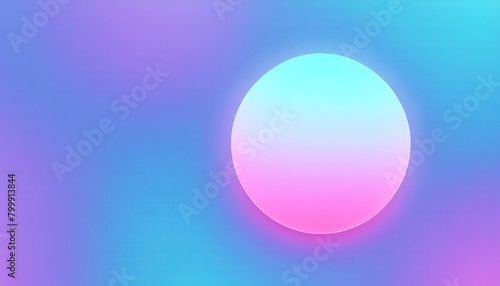 Pastel gradient from center abstract blurred, Circle shape with neon gradient border © saritwat