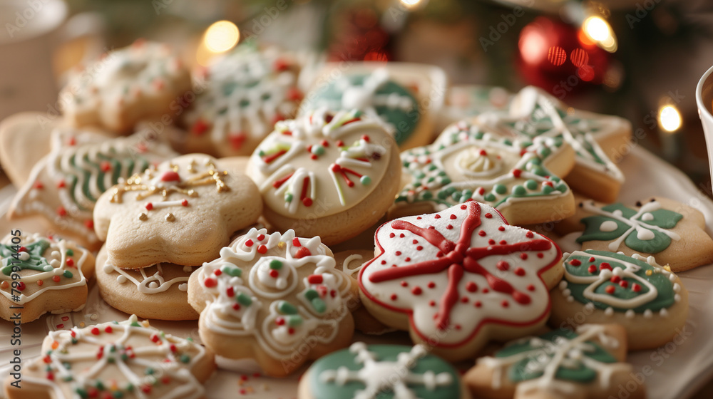Delicious christmas cookies, ai Delicious christmas cookies, ai