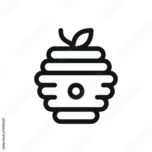 Wild hive isolated icon, wild beehive vector symbol with editable stroke