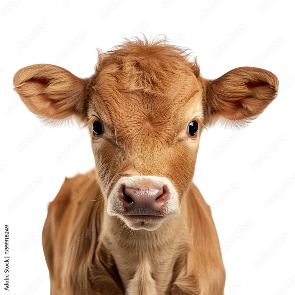 PNG - photo of portrait brown calf isolated transparent background