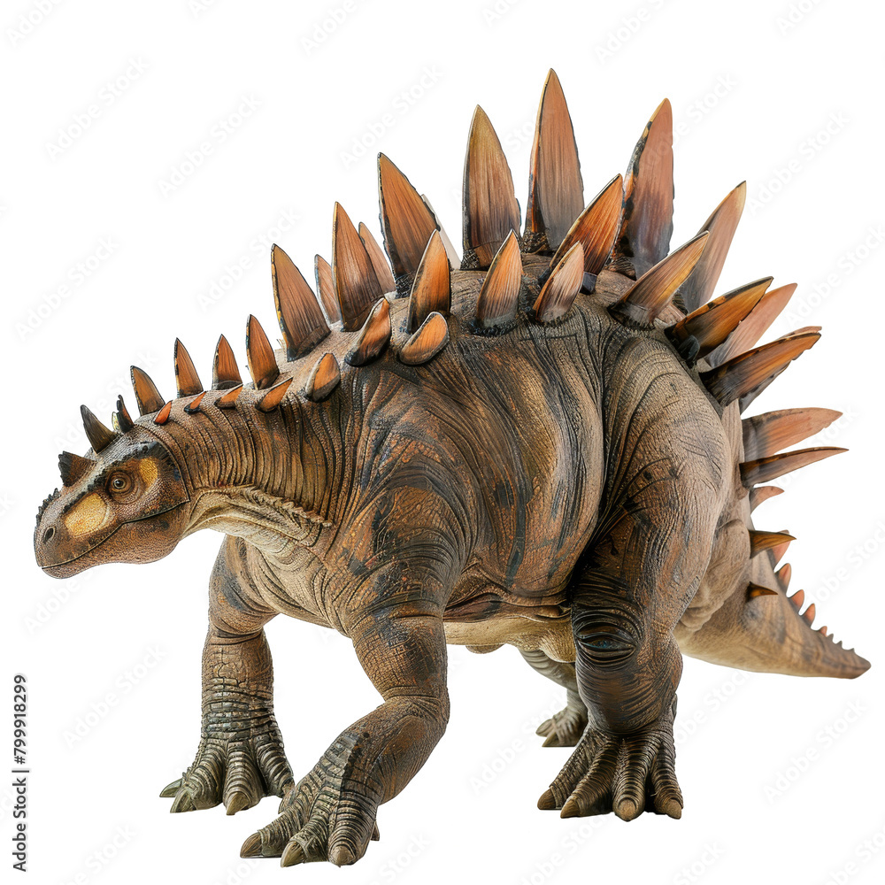 Naklejka premium stegosarus dinosaur isolated on transparent background