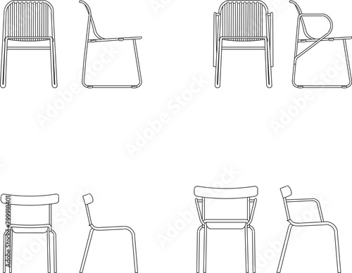 Sketch illustration vector design of a lounge chair for a cafe restaurant