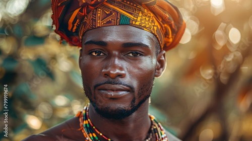 portrait of traditional African man 