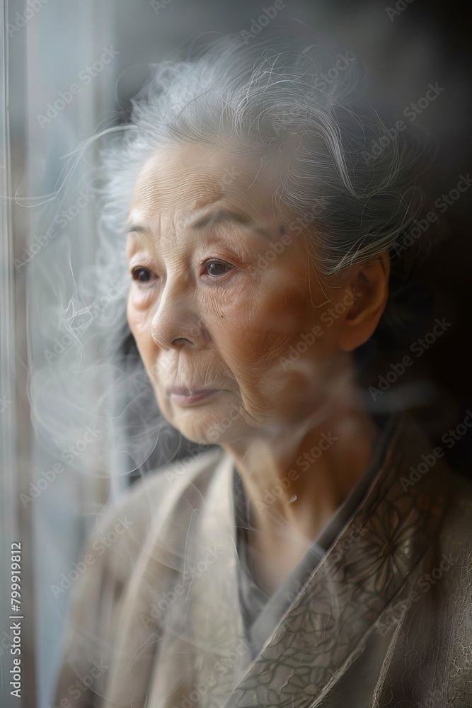 Portrait of an elderly asian woman Portrait of an elderly asian woman