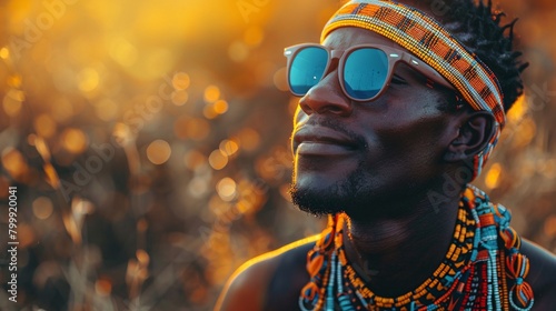 portrait of traditional African man  photo
