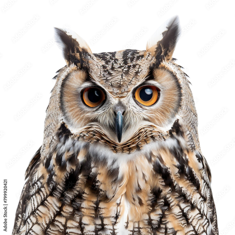 Fototapeta premium PNG - photo of portrait owl isolated transparent background