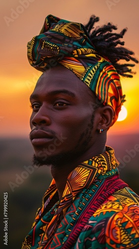 portrait of traditional African man 