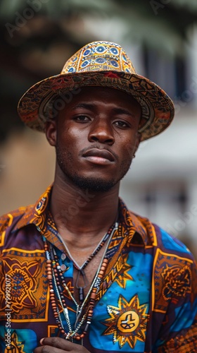 portrait of traditional African man 
