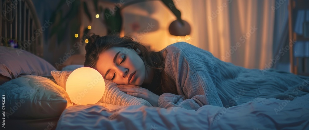 woman sleeping in bed at night woman sleeping in bed at night