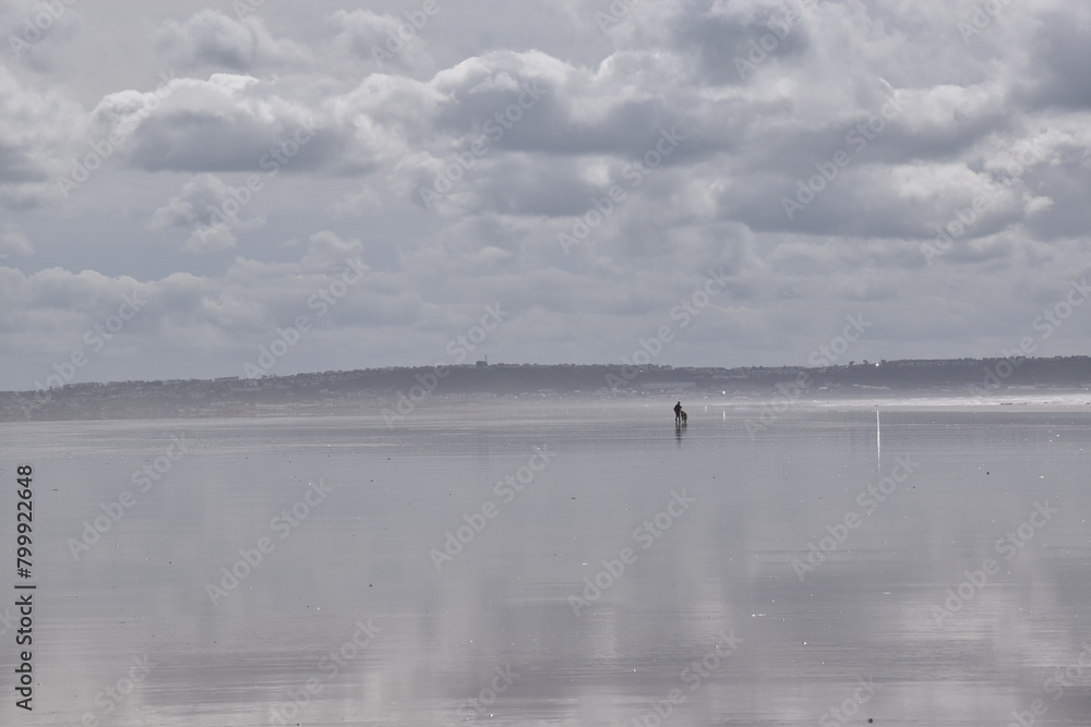 the reflections on saunton sands as far as you can sea