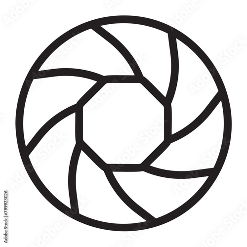 camera lens line icon