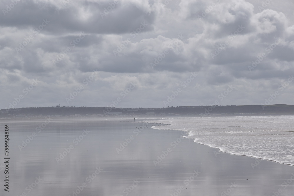 the reflections on saunton sands as far as you can sea the reflections on saunton sands as far as you can sea