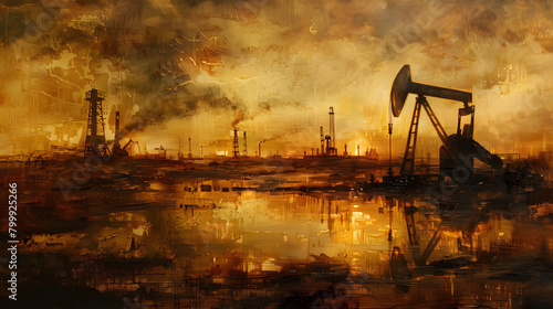 an empty oil field