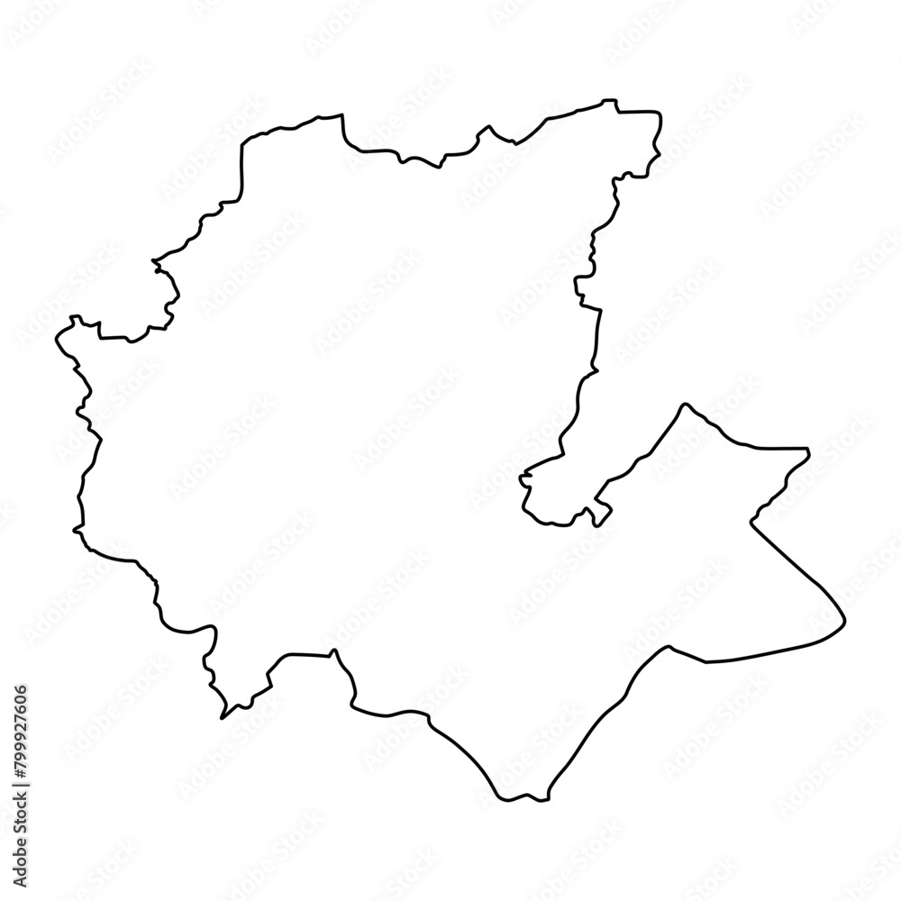 Fototapeta premium Fes Meknes region map, administrative division of Morocco. Vector illustration.
