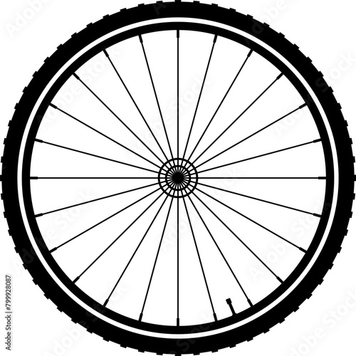 Realistic 3d bicycle wheels. Bike rubber tyres, metal spokes and rims. Fitness cycle, sport, road, touring, mountain bike tyre. Bicycle wheel symbol. Valve. Motor Bike. Vector illustration