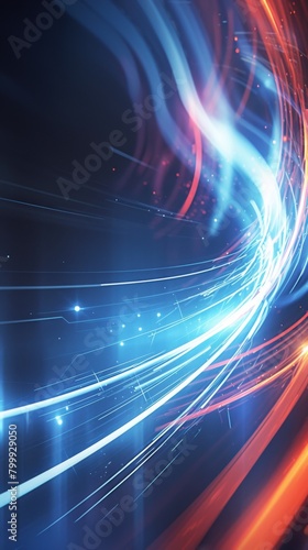 Futuristic Light Trails Merge in Dynamic Arrow Formation  Abstract 4K Wallpaper