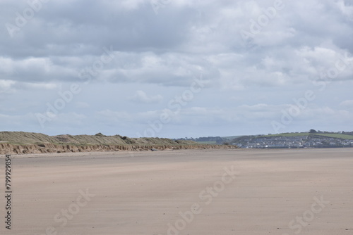 the large beach of Saunton sands giving the effect of a desert in the uk