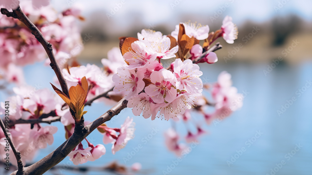 close up photography of pink cherry blossom by the lake close up photography of pink cherry blossom by the lake