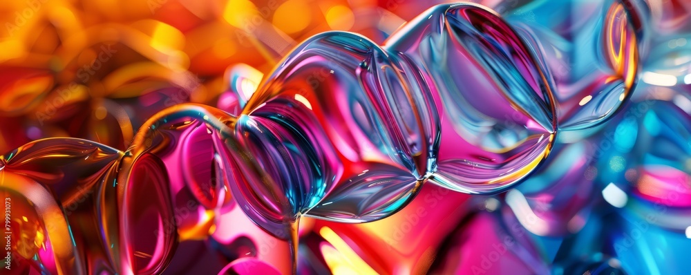 Colorful Glass 3D Object, abstract wallpaper background Colorful Glass 3D Object, abstract wallpaper background