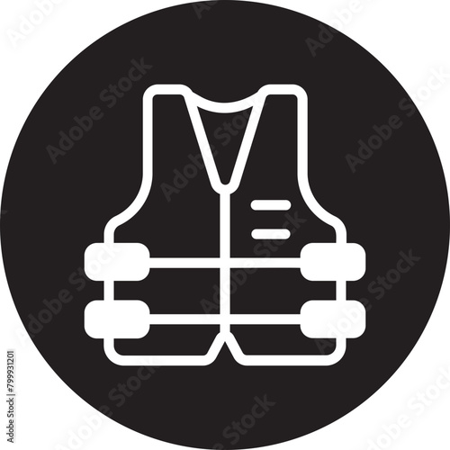 life vest glyph icon