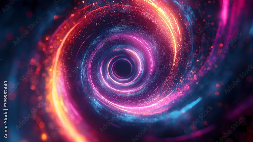 Spiral RGB Light Tunnel in Space Odyssey Spiral RGB Light Tunnel in Space Odyssey