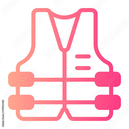 life vest gradient icon