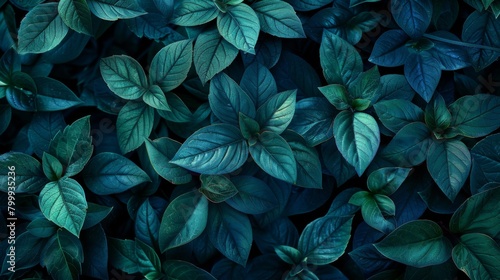 leaves texture background, dark green leafs pattern