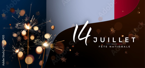 14 juillet, fête nationale française, feu d'artifice